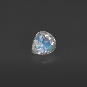 Pietra di luna arcobaleno naturale bianco da 0,32 ct, trasparente, trasparente/traslucido