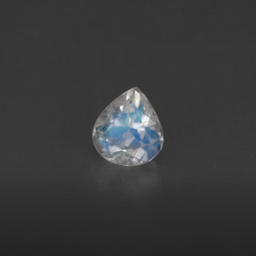 Pietra di luna arcobaleno naturale bianco da 0,32 ct, trasparente, trasparente/traslucido
