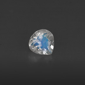 Pietra di luna arcobaleno naturale bianco da 0,40 ct, trasparente, trasparente/traslucido