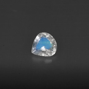 Pietra di luna arcobaleno blu bianco naturale da 0,28 ct, trasparente, trasparente/traslucido