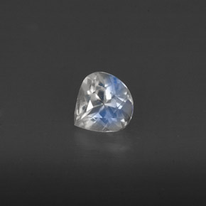 Pietra di luna arcobaleno Blu bianco naturale da 0.34 ct, Trasparente, Trasparente/Traslucido