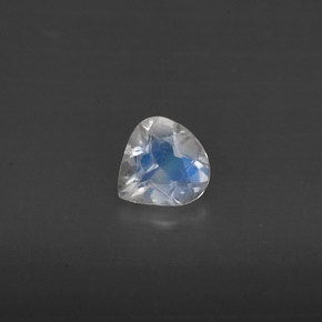 Pietra di luna arcobaleno naturale bianco da 0,30 ct, trasparente, trasparente/traslucido