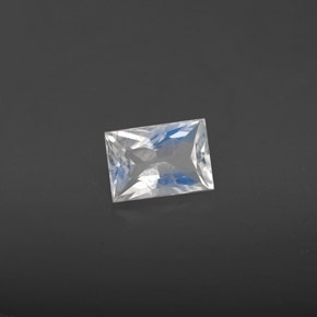 Pietra di luna arcobaleno naturale bianco da 0,50 ct, trasparente, trasparente/traslucido