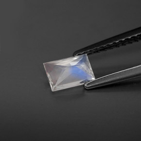 Pietra di luna arcobaleno naturale bianco da 0,50 ct, trasparente, trasparente/traslucido