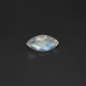 Pietra di luna arcobaleno naturale blu da 0,30 ct, trasparente, trasparente/traslucido