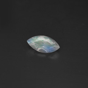Pietra di luna arcobaleno naturale blu da 0,30 ct, trasparente, trasparente/traslucido