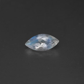 Pietra di luna arcobaleno Bianco blu naturale da 0.34 ct, Trasparente, Trasparente/Traslucido