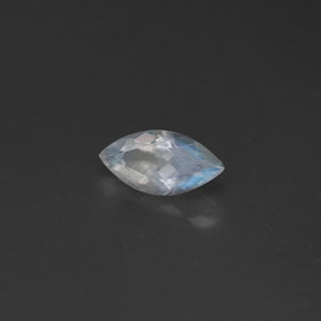 Pietra di luna arcobaleno Bianco blu naturale da 0.34 ct, Trasparente, Trasparente/Traslucido