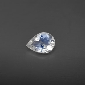 Pietra di luna arcobaleno Bianco blu naturale da 0.38 ct, Trasparente, Trasparente/Traslucido