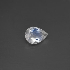 Pietra di luna arcobaleno Bianco blu naturale da 0.38 ct, Trasparente, Trasparente/Traslucido