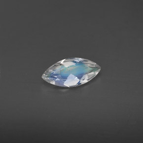 Pietra di luna arcobaleno naturale blu da 0,30 ct, trasparente, trasparente/traslucido