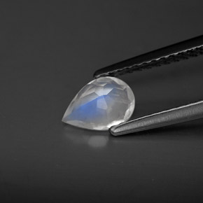 Pietra di luna arcobaleno naturale blu da 0,52 ct, trasparente, trasparente/traslucido
