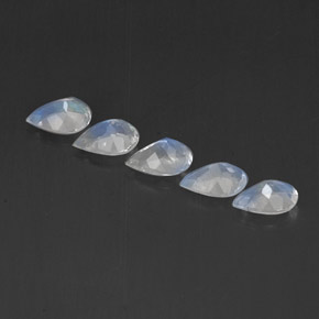 Gemme di Pietra di luna arcobaleno Blu bianco naturale da  ct, Trasparente, Trasparente/Traslucido