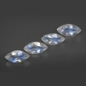 Gemme di Pietra di luna arcobaleno Blu bianco naturale da  ct, Trasparente, Trasparente/Traslucido