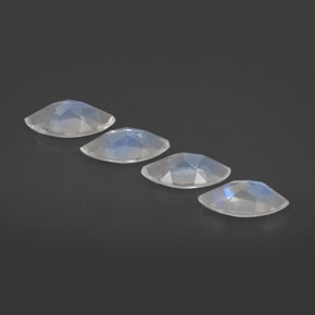 Gemme di Pietra di luna arcobaleno Blu bianco naturale da  ct, Trasparente, Trasparente/Traslucido