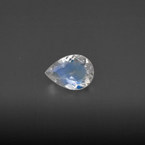 Pietra di luna arcobaleno naturale bianco da 0,43 ct, trasparente, trasparente/traslucido