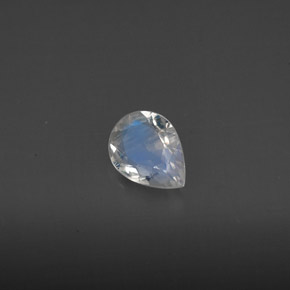 Pietra di luna arcobaleno naturale bianco da 0,43 ct, trasparente, trasparente/traslucido