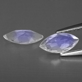 Gemme di Pietra di luna arcobaleno Blu bianco naturale da  ct, Trasparente, Trasparente/Traslucido