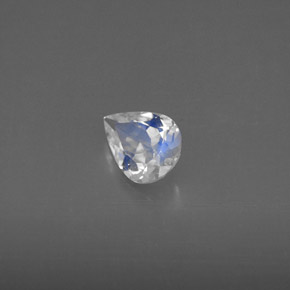 Pietra di luna arcobaleno naturale bianco da 0,43 ct, trasparente, trasparente/traslucido