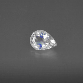 Pietra di luna arcobaleno Blu bianco naturale da 0.47 ct, Trasparente, Trasparente/Traslucido