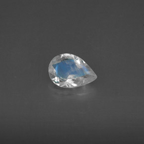 Pietra di luna arcobaleno Blu bianco naturale da 0.42 ct, Trasparente, Trasparente/Traslucido