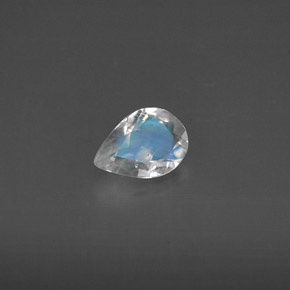 Pietra di luna arcobaleno Blu bianco naturale da 0.42 ct, Trasparente, Trasparente/Traslucido