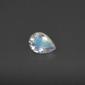 Pietra di luna arcobaleno naturale bianco da 0,44 ct, trasparente, trasparente/traslucido