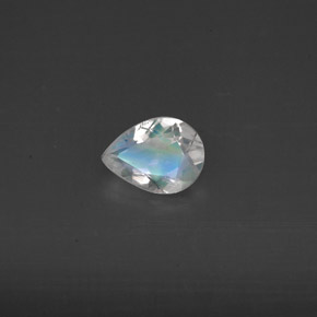 Pietra di luna arcobaleno naturale bianco da 0,44 ct, trasparente, trasparente/traslucido