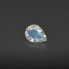 Pietra di luna arcobaleno Blu bianco naturale da 0.47 ct, Trasparente, Trasparente/Traslucido