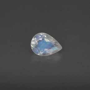 Pietra di luna arcobaleno Blu bianco naturale da 0.55 ct, Trasparente, Trasparente/Traslucido