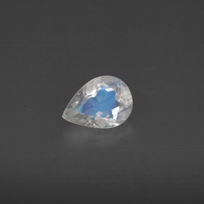 Pietra di luna arcobaleno Blu bianco naturale da 0.55 ct, Trasparente, Trasparente/Traslucido