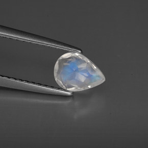 Pietra di luna arcobaleno Blu bianco naturale da 0.55 ct, Trasparente, Trasparente/Traslucido