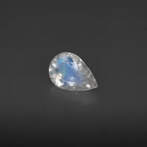 Pietra di luna arcobaleno Blu bianco naturale da 0.54 ct, Trasparente, Trasparente/Traslucido