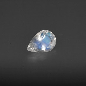 Pietra di luna arcobaleno Blu bianco naturale da 0.54 ct, Trasparente, Trasparente/Traslucido