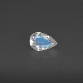 Pietra di luna arcobaleno naturale bianco da 0,44 ct, trasparente, trasparente/traslucido