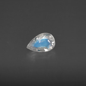 Pietra di luna arcobaleno naturale bianco da 0,44 ct, trasparente, trasparente/traslucido