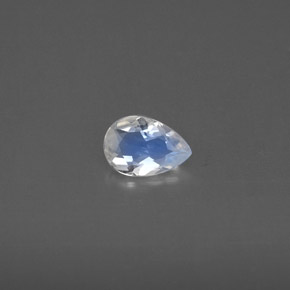 Pietra di luna arcobaleno naturale bianco da 0,30 ct, trasparente, trasparente/traslucido
