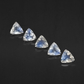 Gemme di Pietra di luna arcobaleno Blu bianco naturale da  ct, Trasparente, Trasparente/Traslucido