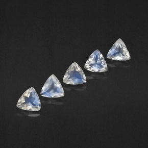 Gemme di Pietra di luna arcobaleno Blu bianco naturale da  ct, Trasparente, Trasparente/Traslucido