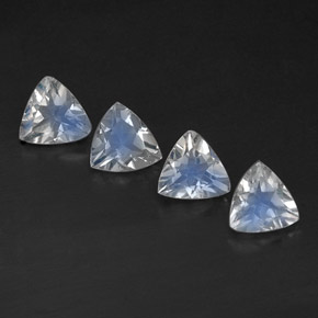 Gemme di Pietra di luna arcobaleno Blu bianco naturale da  ct, Trasparente, Trasparente/Traslucido