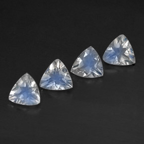 Gemme di Pietra di luna arcobaleno Blu bianco naturale da  ct, Trasparente, Trasparente/Traslucido