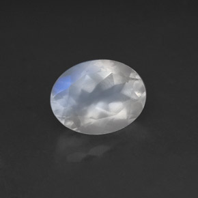 Pietra di luna arcobaleno Blu bianco naturale da 1.64 ct, Trasparente, Trasparente/Traslucido
