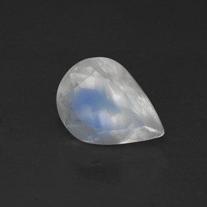 Pietra di luna arcobaleno naturale bianco da 0,99 ct, trasparente, trasparente/traslucido