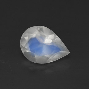 Pietra di luna arcobaleno naturale bianco da 0,95 ct, trasparente, trasparente/traslucido