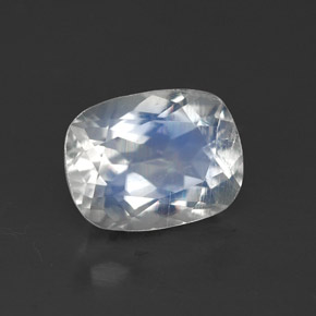 Pietra di luna arcobaleno Blu bianco naturale da 1.35 ct, Trasparente, Trasparente/Traslucido