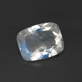 Pietra di luna arcobaleno naturale bianco da 1,06 ct, trasparente, trasparente/traslucido