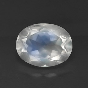 Pietra di luna arcobaleno Blu bianco naturale da 1.73 ct, Trasparente, Trasparente/Traslucido