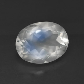 Pietra di luna arcobaleno Blu bianco naturale da 1.73 ct, Trasparente, Trasparente/Traslucido