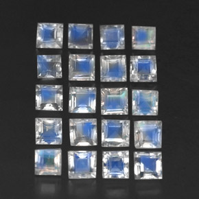 Pietra di luna arcobaleno naturale bianco da  ct, trasparente, trasparente/traslucido