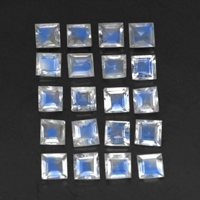 Pietra di luna arcobaleno naturale bianco da 2,44 ct, trasparente, trasparente/traslucido